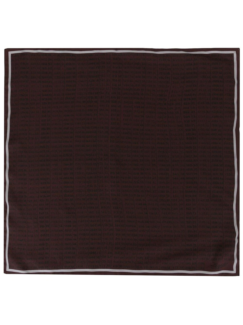 ZEGNA numeric print scarf outlook