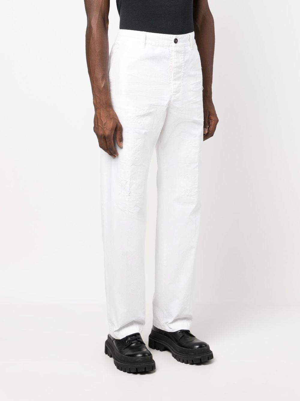 logo-print straight-leg trousers - 3