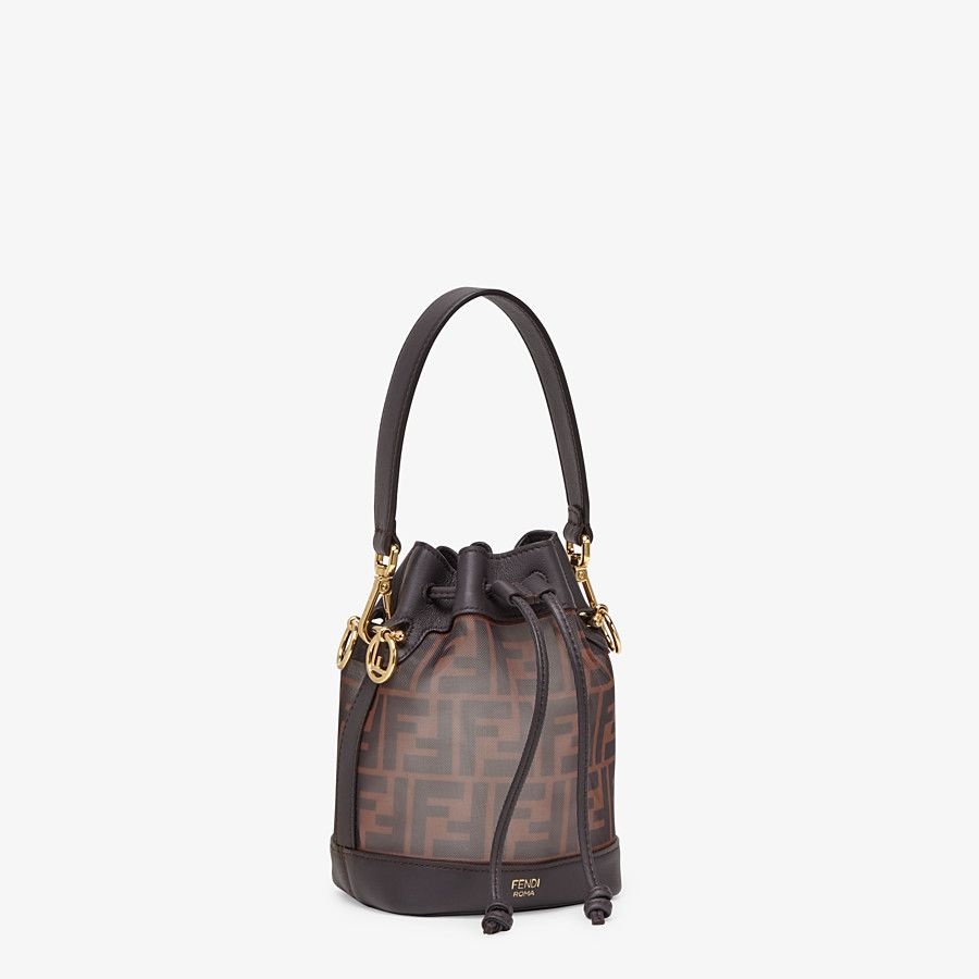 Brown tech mesh mini bag - 2