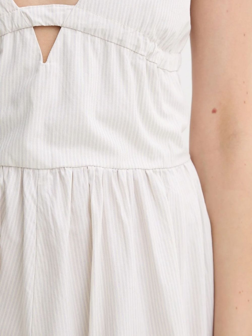 tie-back pinstripe maxi dress - 5