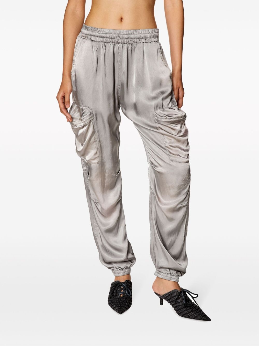 P-Mirow satin cargo trousers - 3