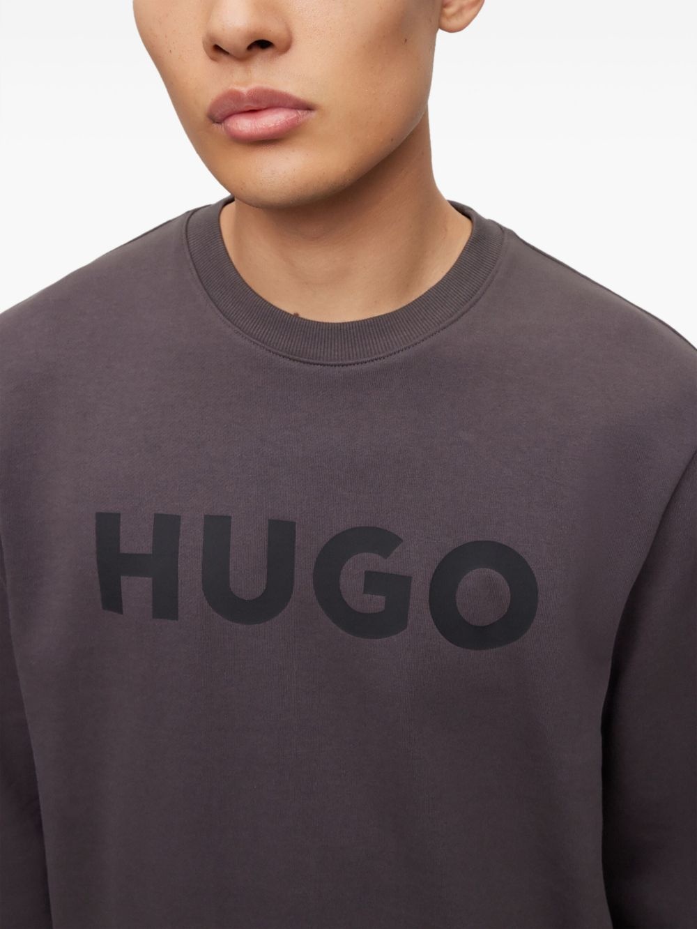 logo-print cotton sweatshirt - 5