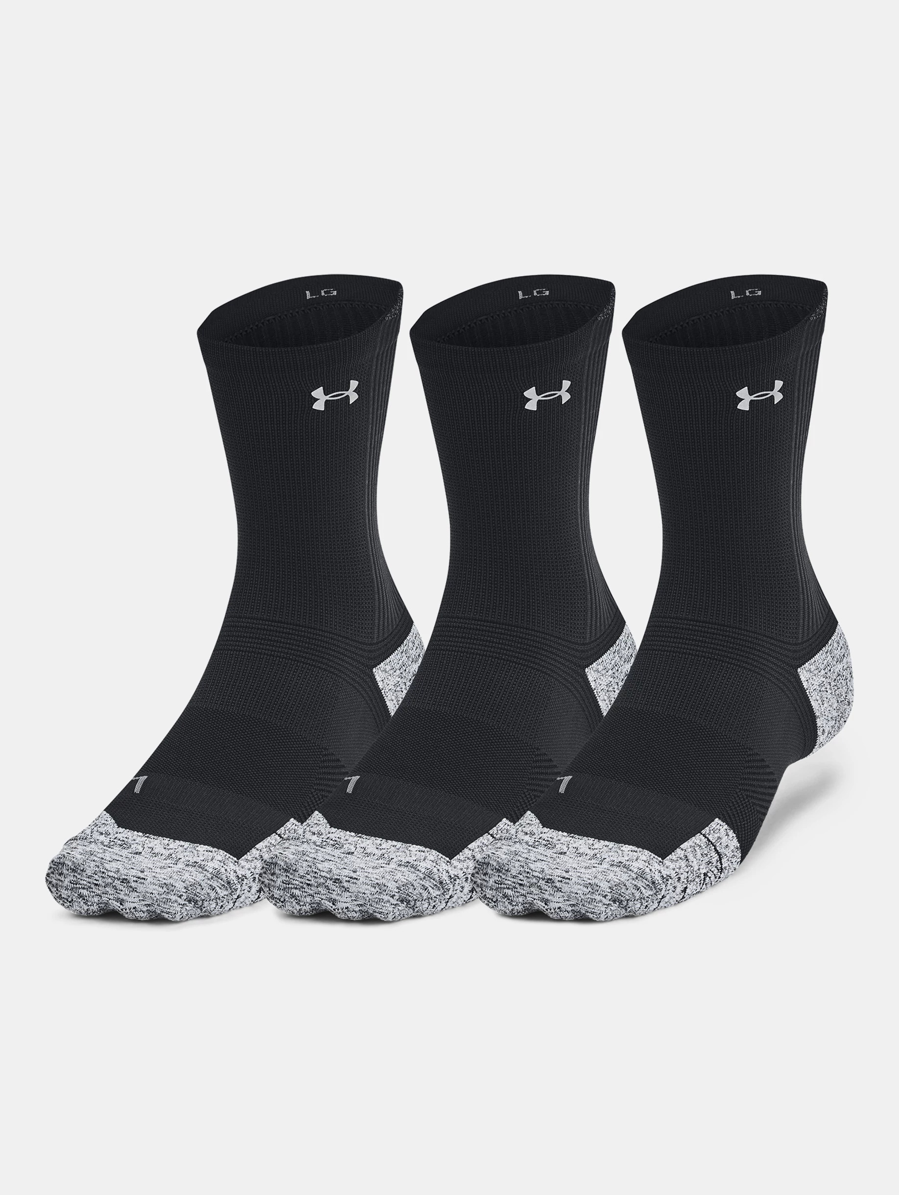 Unisex UA ArmourDry® Run Cushion 3-Pack Mid-Crew Socks - 3