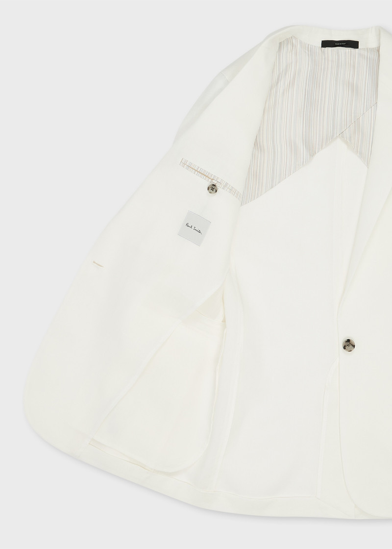 Women's Ivory Linen Blazer 4