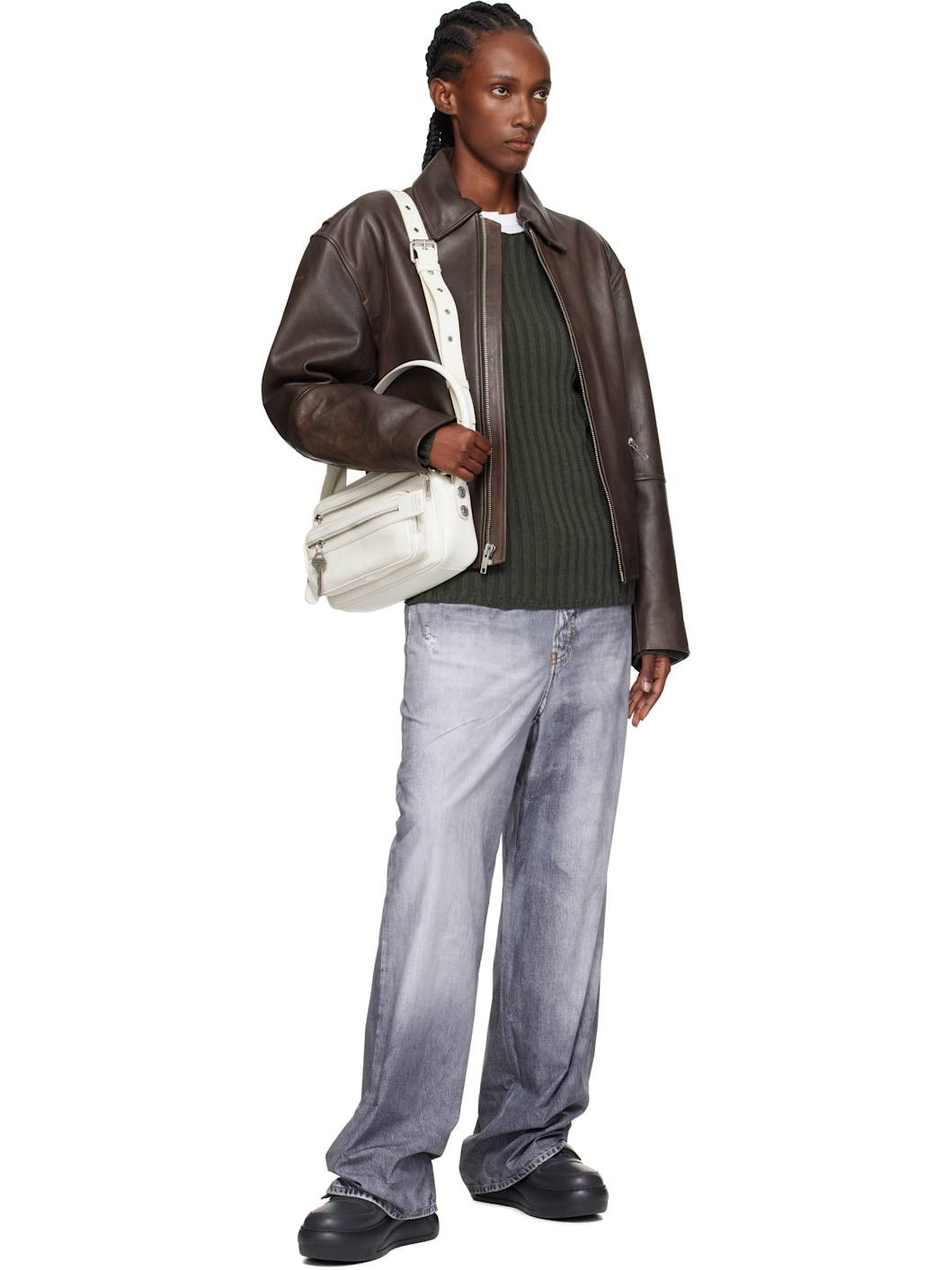 Gray Velcro Strap Platform Sneakers - 5