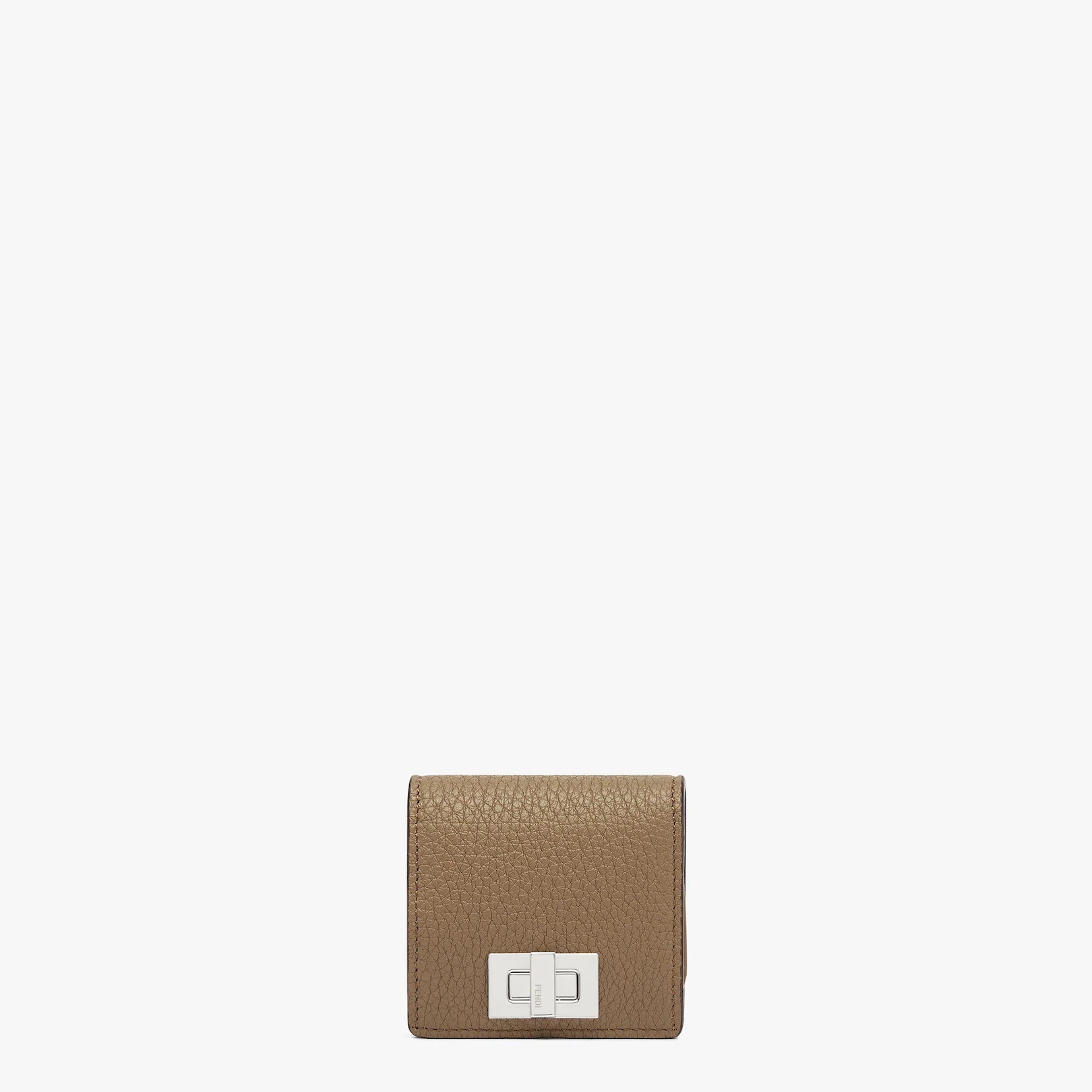Beige leather coin purse - 1