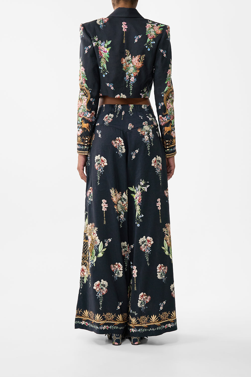 CORSET WAIST WIDE LEG PANT - 3
