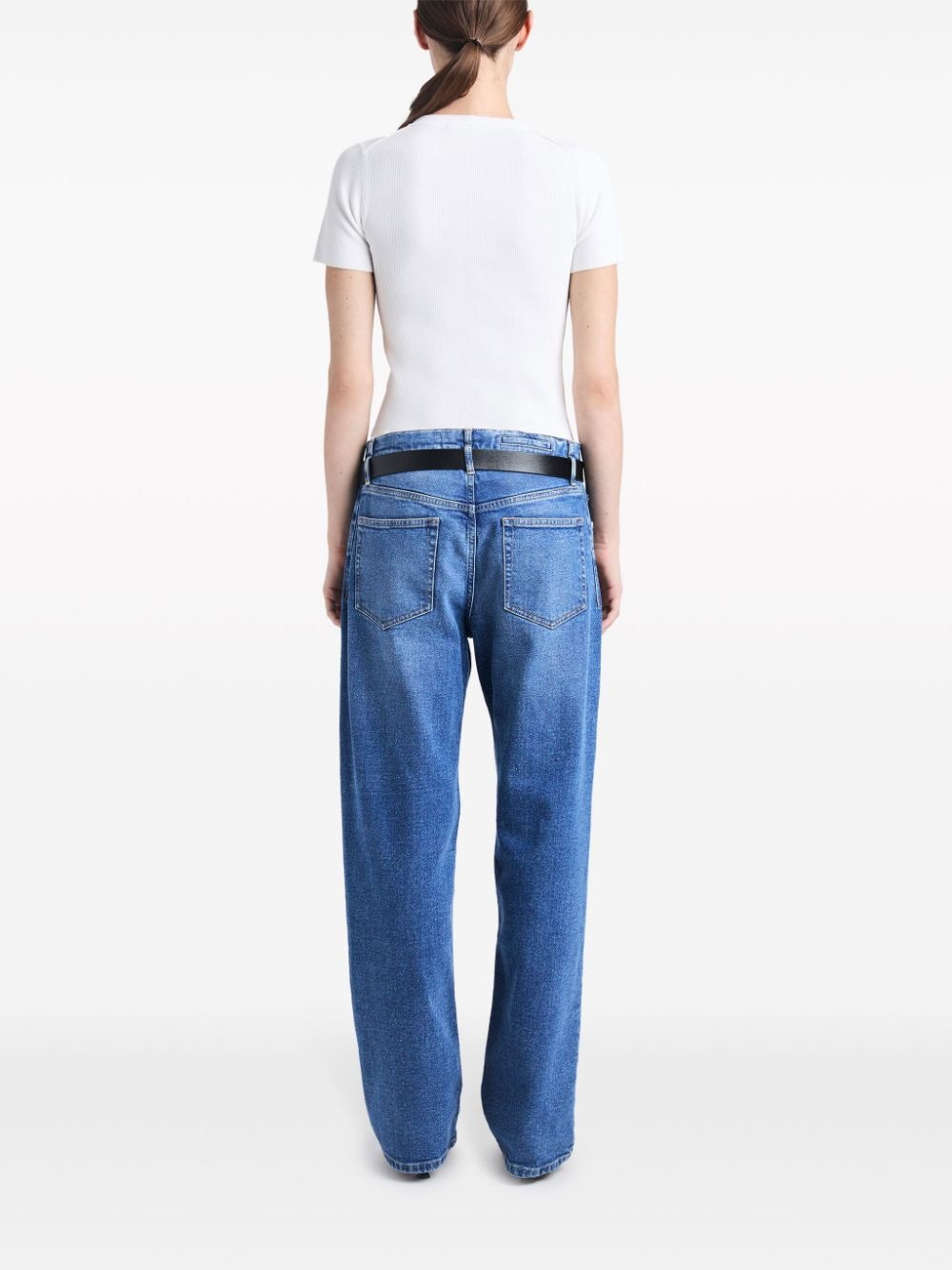 ribbed crew-neck T-shirt - 4