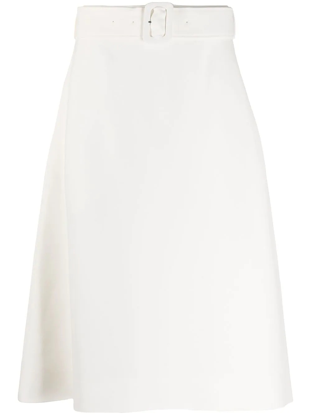 belted mid-length skirt - 1