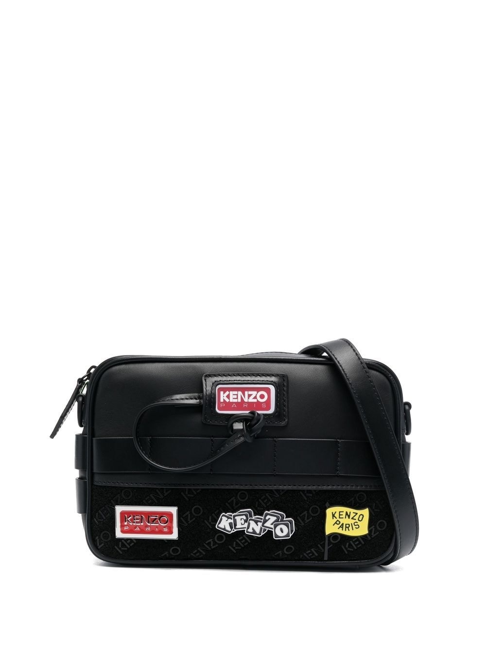 logo badge messenger bag - 1