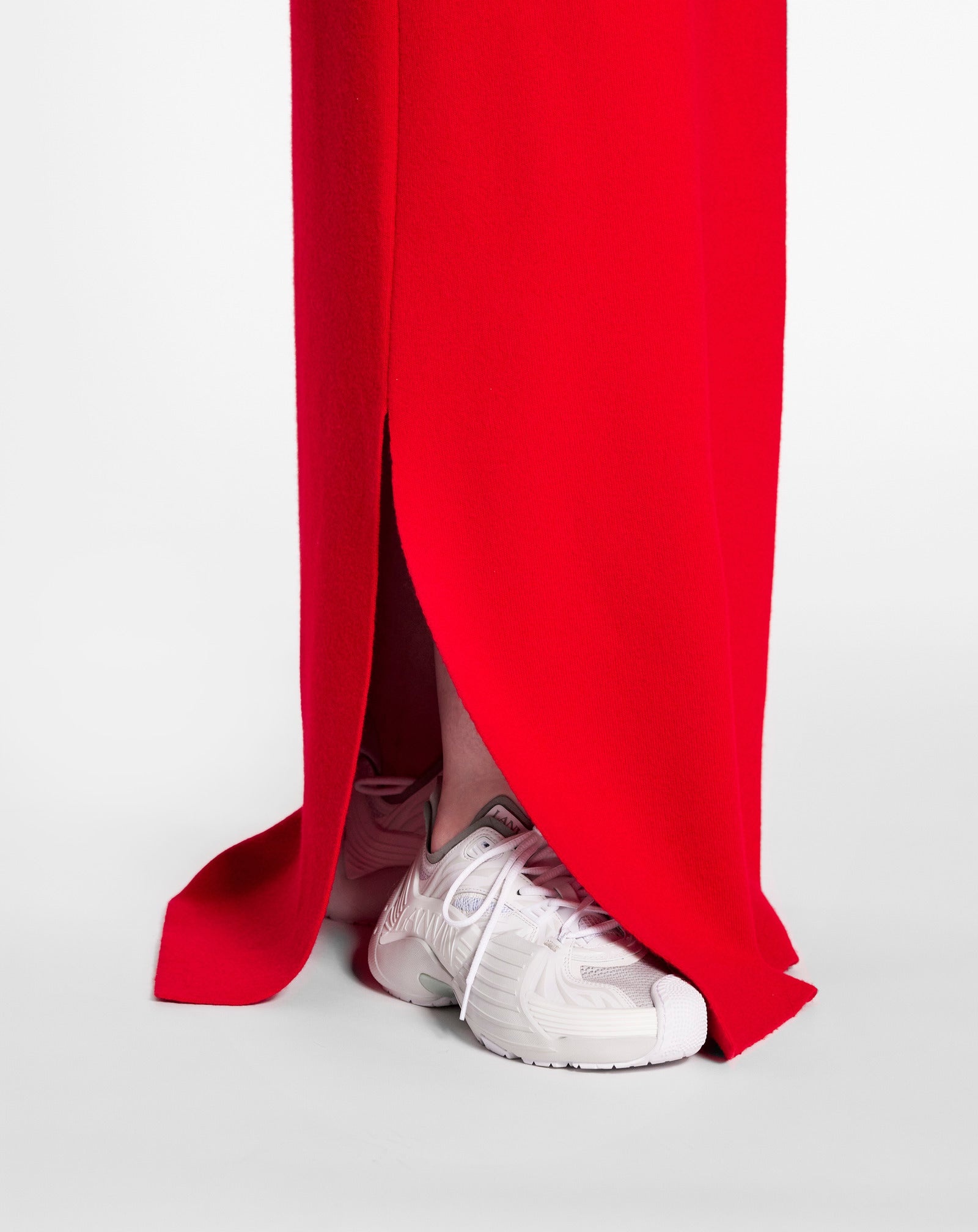 OPEN BACK MAXI DRESS  IN WOOL AND CASHMERE - 5
