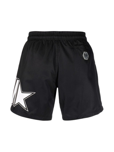 PHILIPP PLEIN logo-print swim shorts outlook