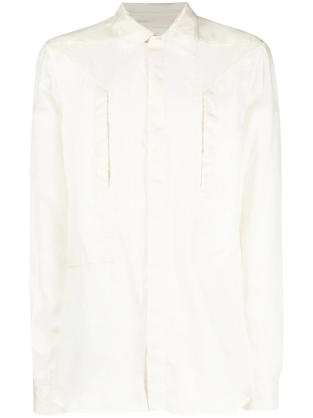 chest welt-pocket detail shirt - 1