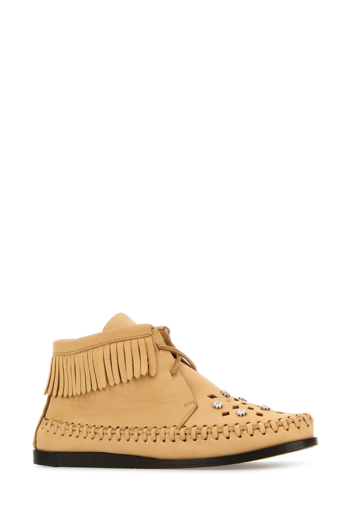 Beige leather Felsa angle boots - 2