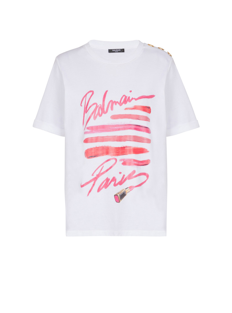 T-shirt with Balmain Lipstick print - 1