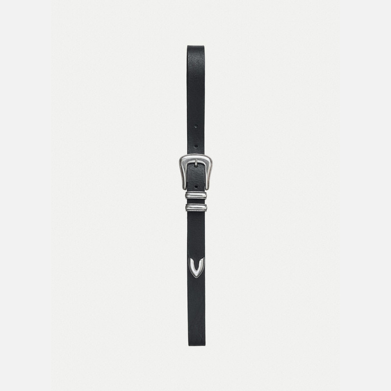 Western Silver Belt Black - 3
