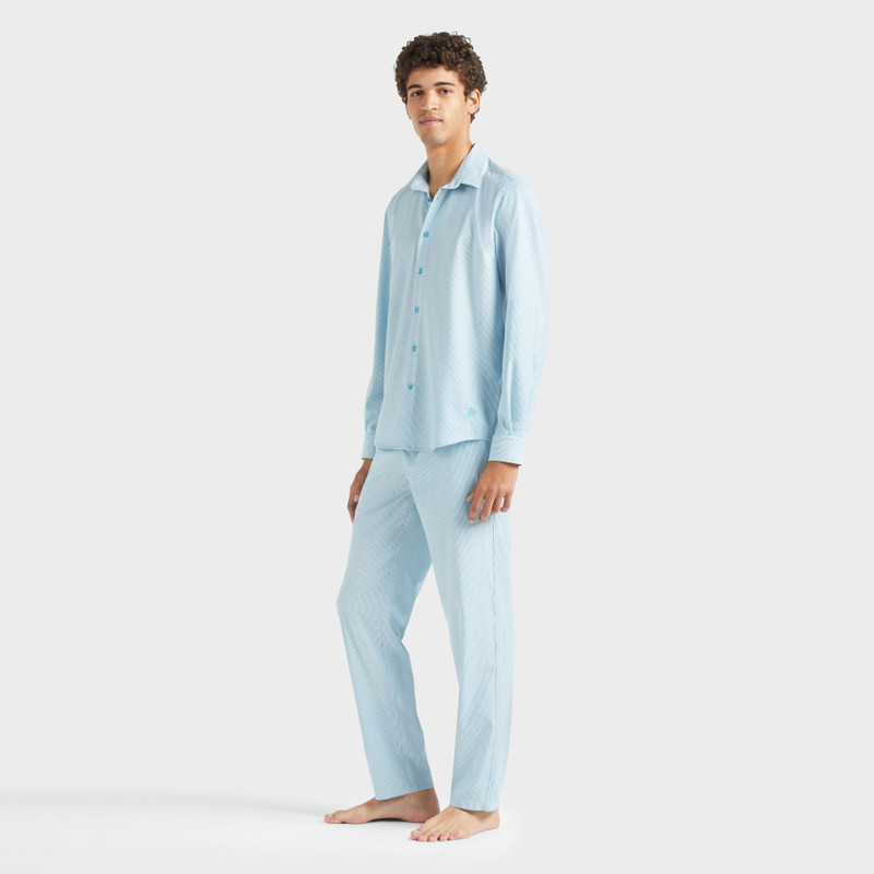 Vilebrequin Men Wool Shirt Micro Rayures Tailoring outlook