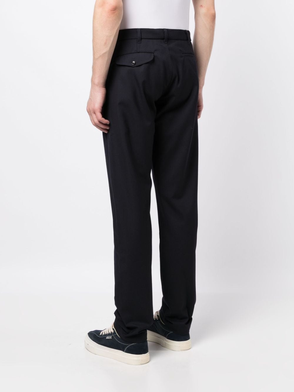 straight-leg wool tailored trousers - 4