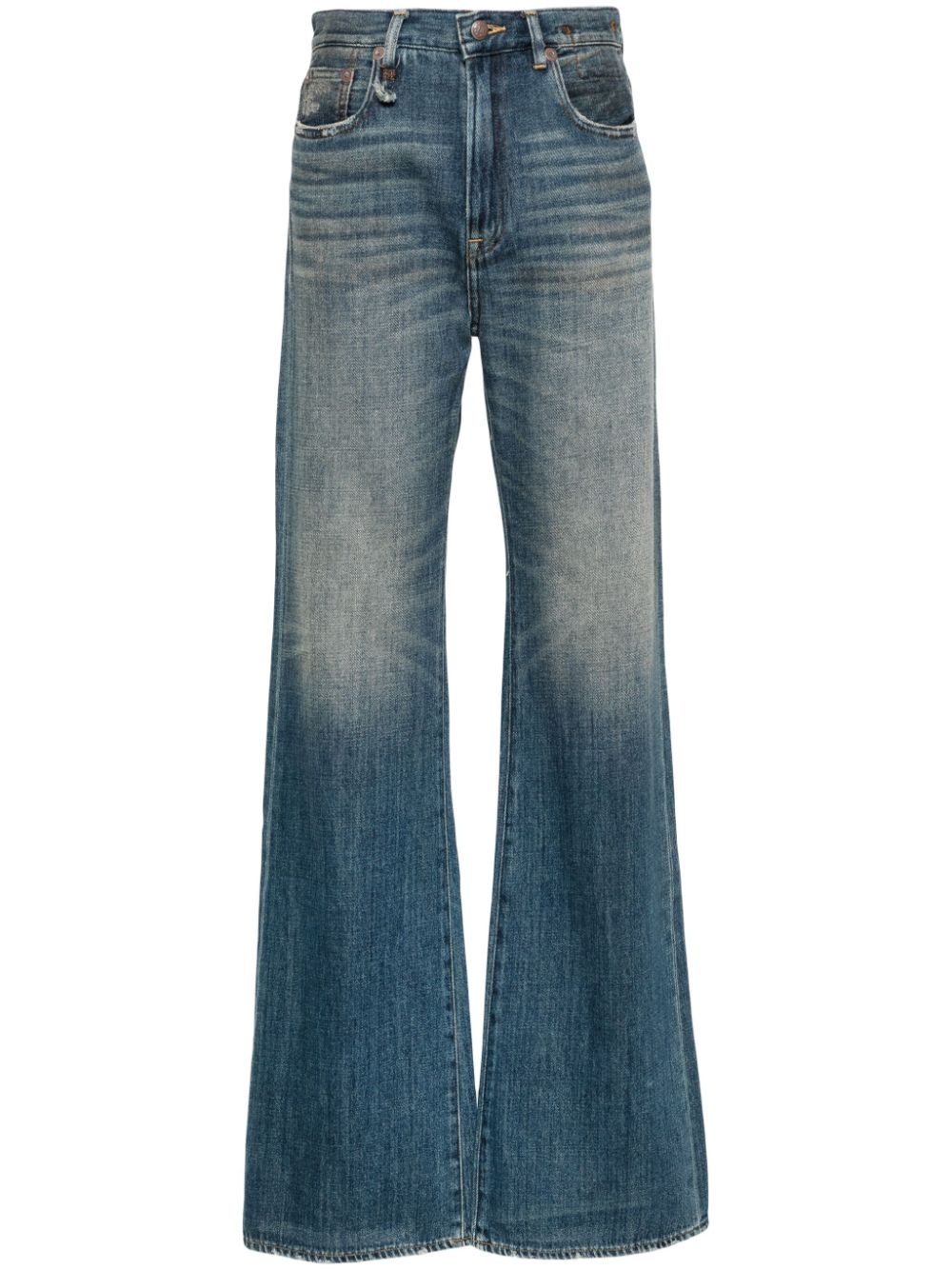 high-rise wide-leg jeans - 1