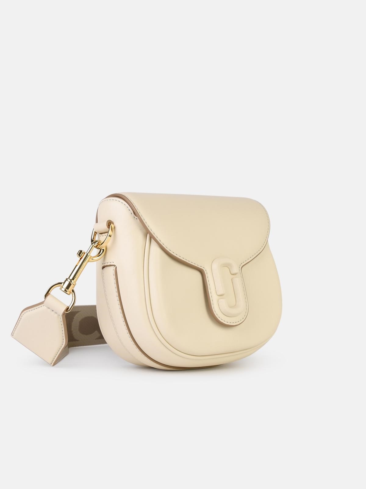 'SADDLE' CREAM LEATHER BAG - 2