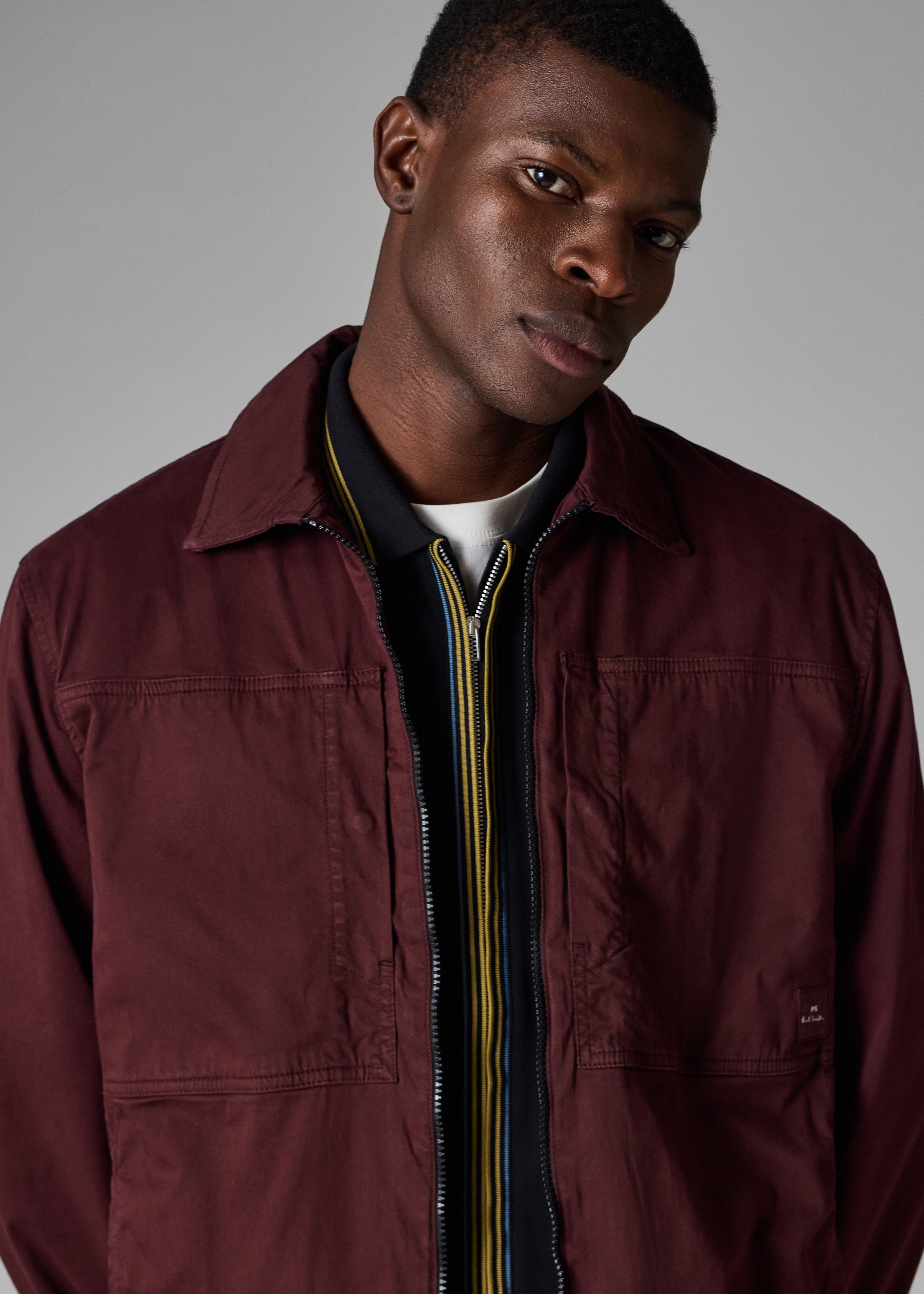 Burgundy Garment Dyed Stretch-Cotton Overshirt - 7