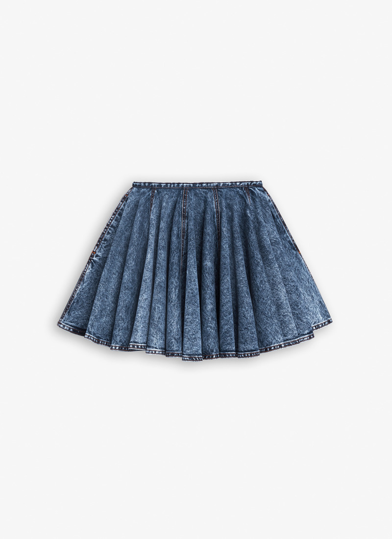 DENIM SKATER SKIRT - 1