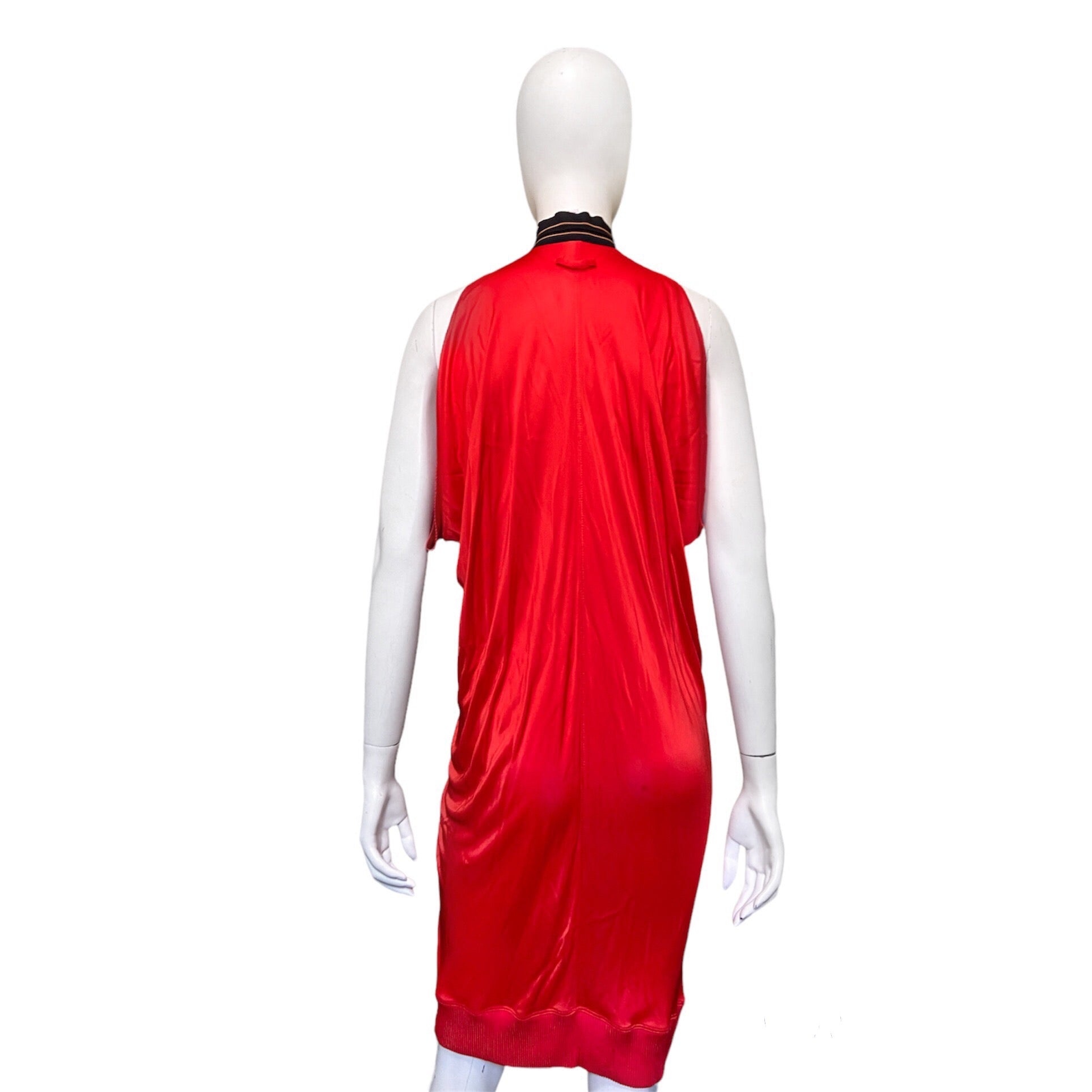 Jean Paul Gaultier fall 2007 red bomber zip dress - 4