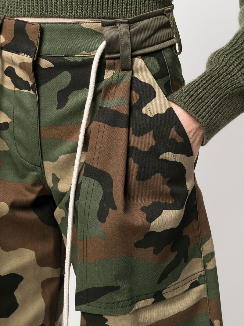 camouflage 인쇄 무릎 길이 반바지 5