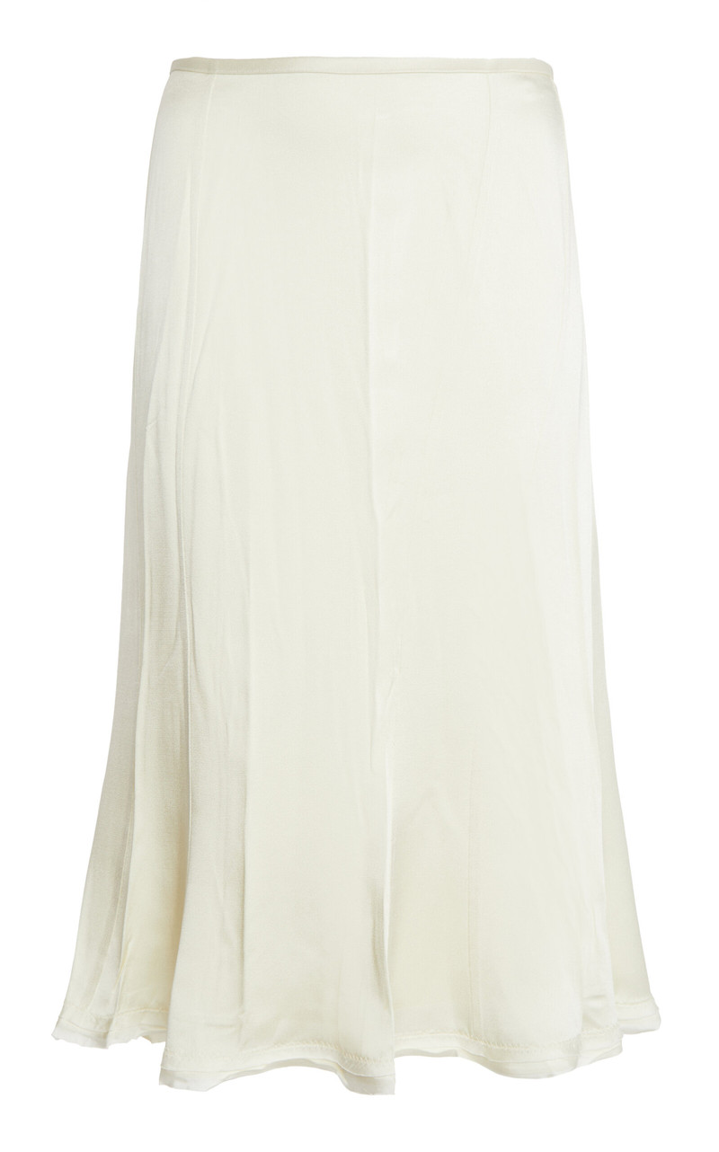 Wool-Blend Midi Skirt white 1