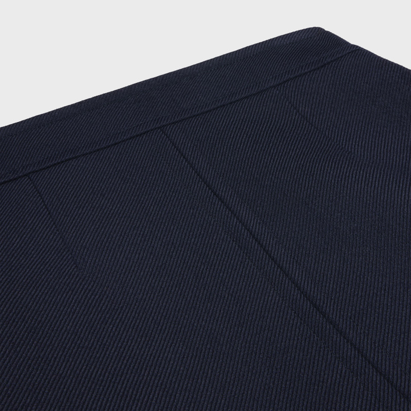 trapeze mini skirt in double faced wool tricotine 3