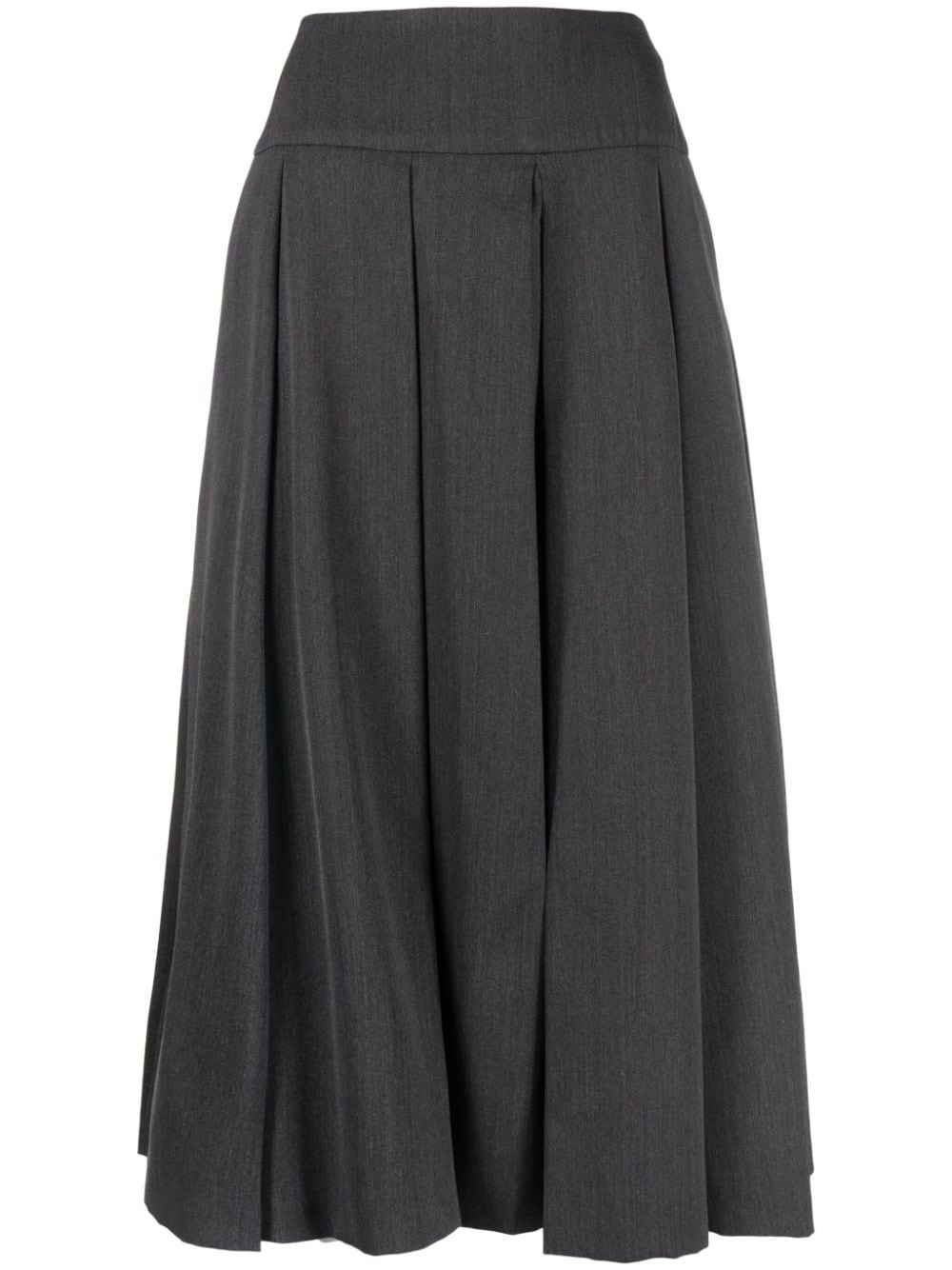 pleated A-line midi skirt - 1