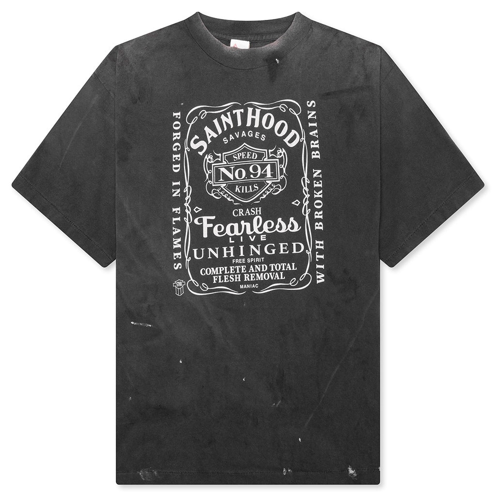 SAINT MICHAEL X NEIGHBORHOOD MX6 STHD FEARLESS S/S SHIRT - BLACK - 1