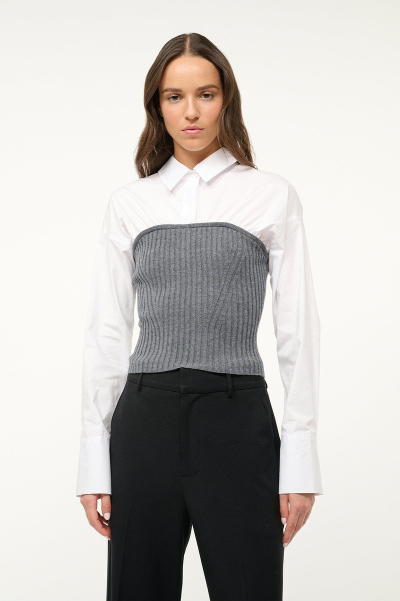 STAUD STAUD O'KEEFE TOP CHARCOAL WHITE outlook