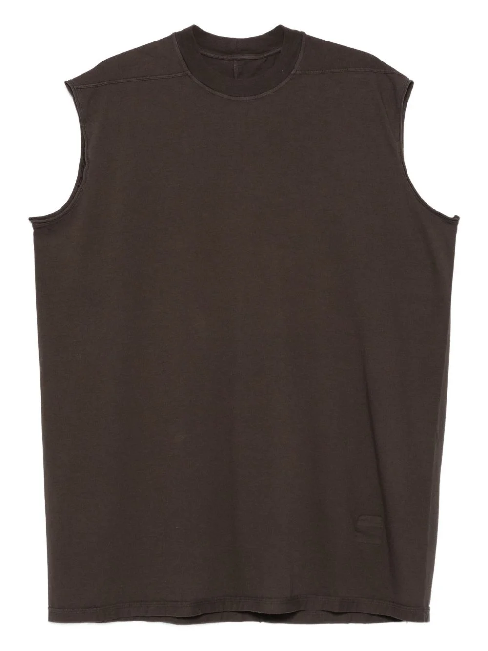 raw-edge sleeveless T-shirt - 1