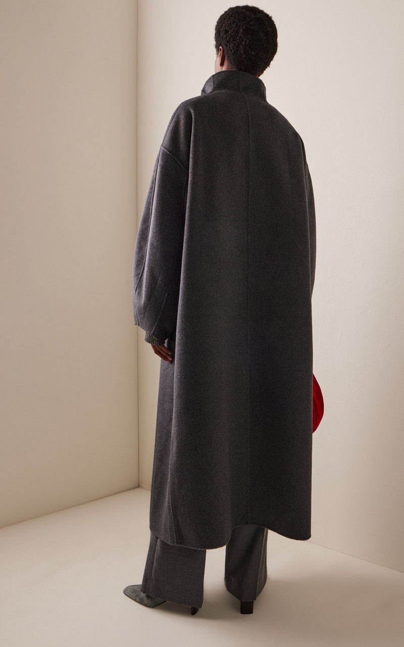 Leroy Funnel-Neck Wool Coat grey 4