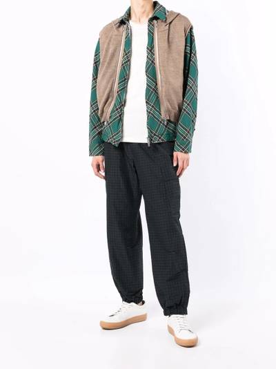 UNDERCOVER knitted gilet check-print shirt jacket outlook