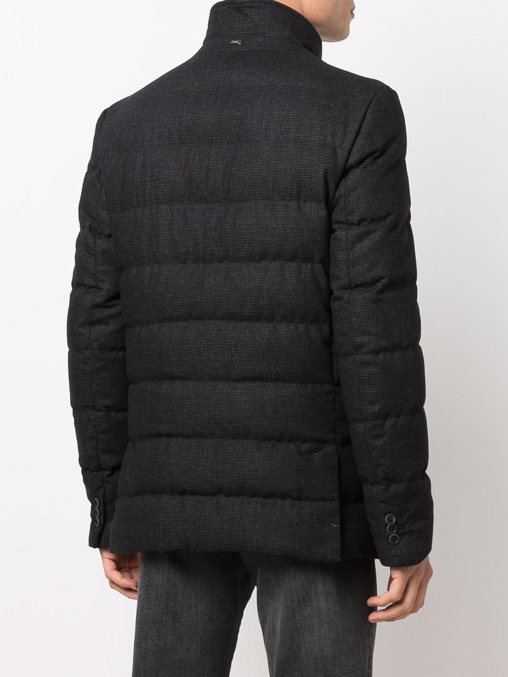 padded down single-breasted jacket - 4