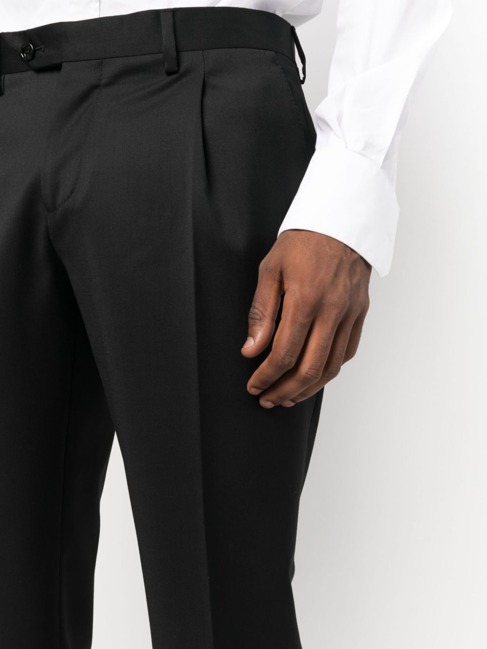 single-breasted two-piece wool suit - 6
