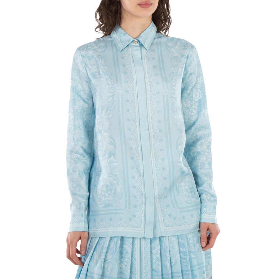 Versace Barocco Print Silk Shirt - 4