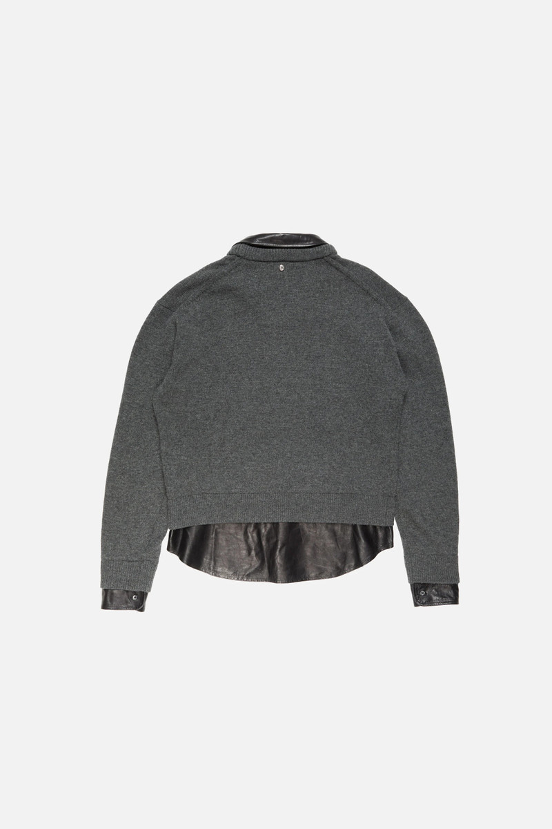 Layered wool jumper - Grey 7