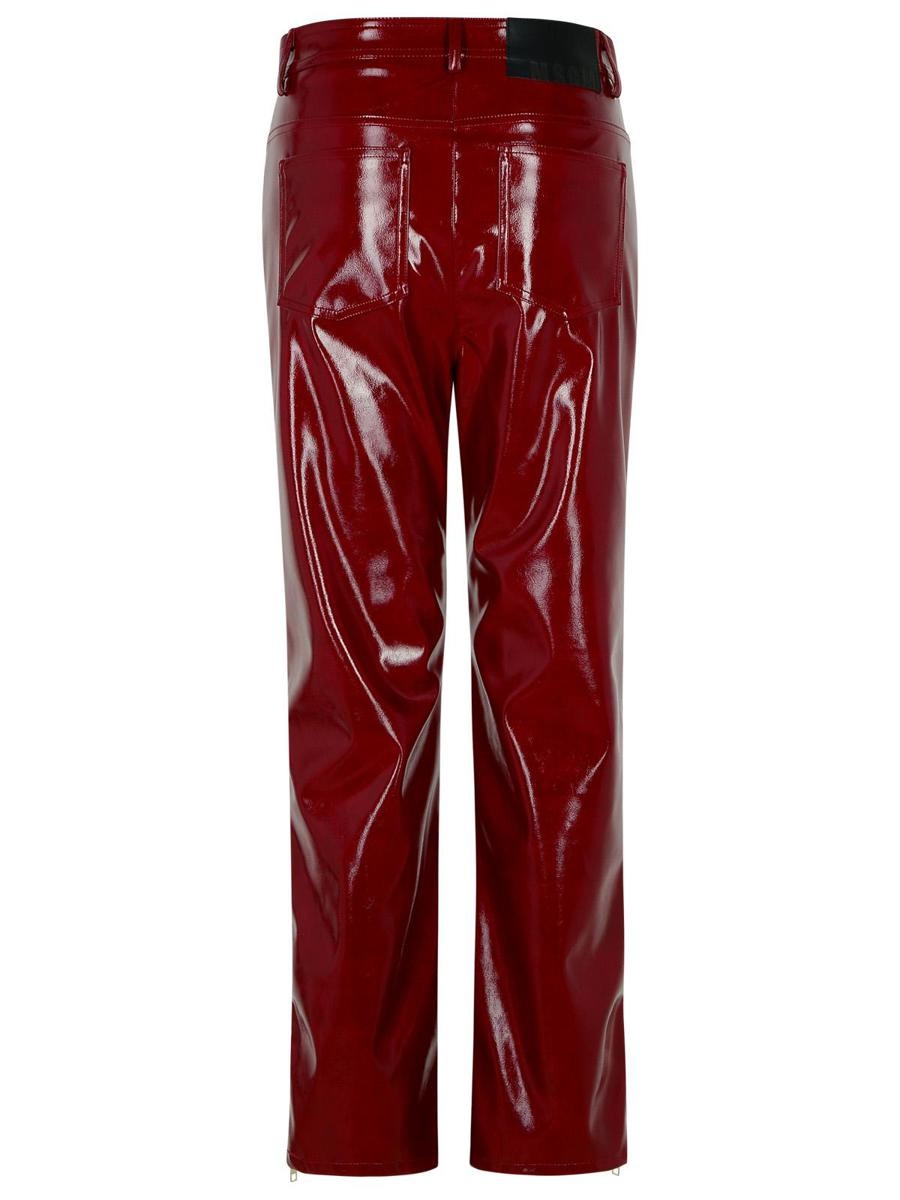 Msgm Burgundy Polyester Pants - 3