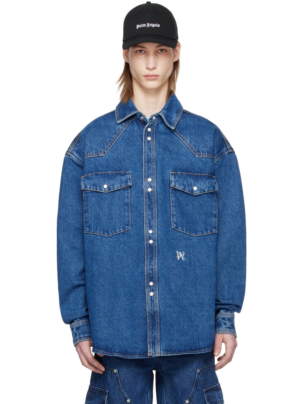 Blue Monogram Denim Shirt - 1