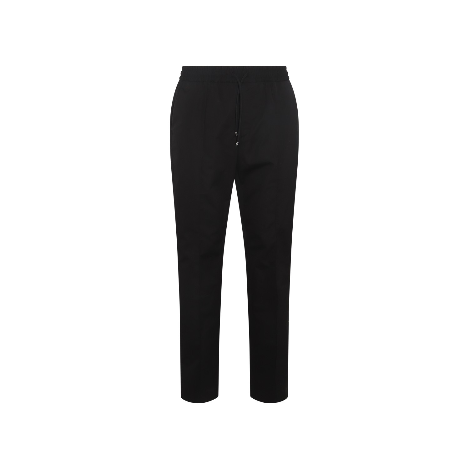 BLACK WOOL PANTS - 1