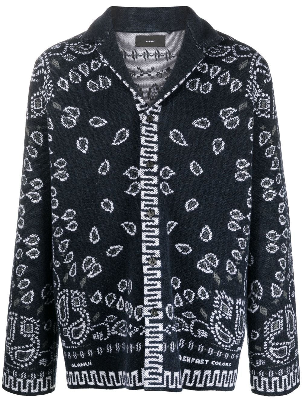 bandana-pattern long-sleeve shirt - 1