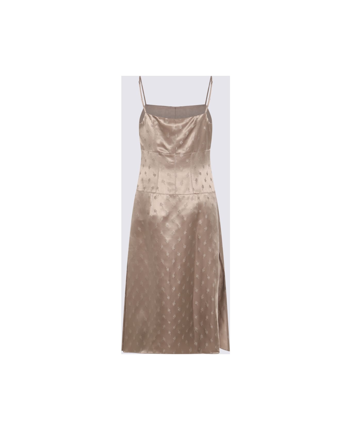 Beige Silk Dress - 2