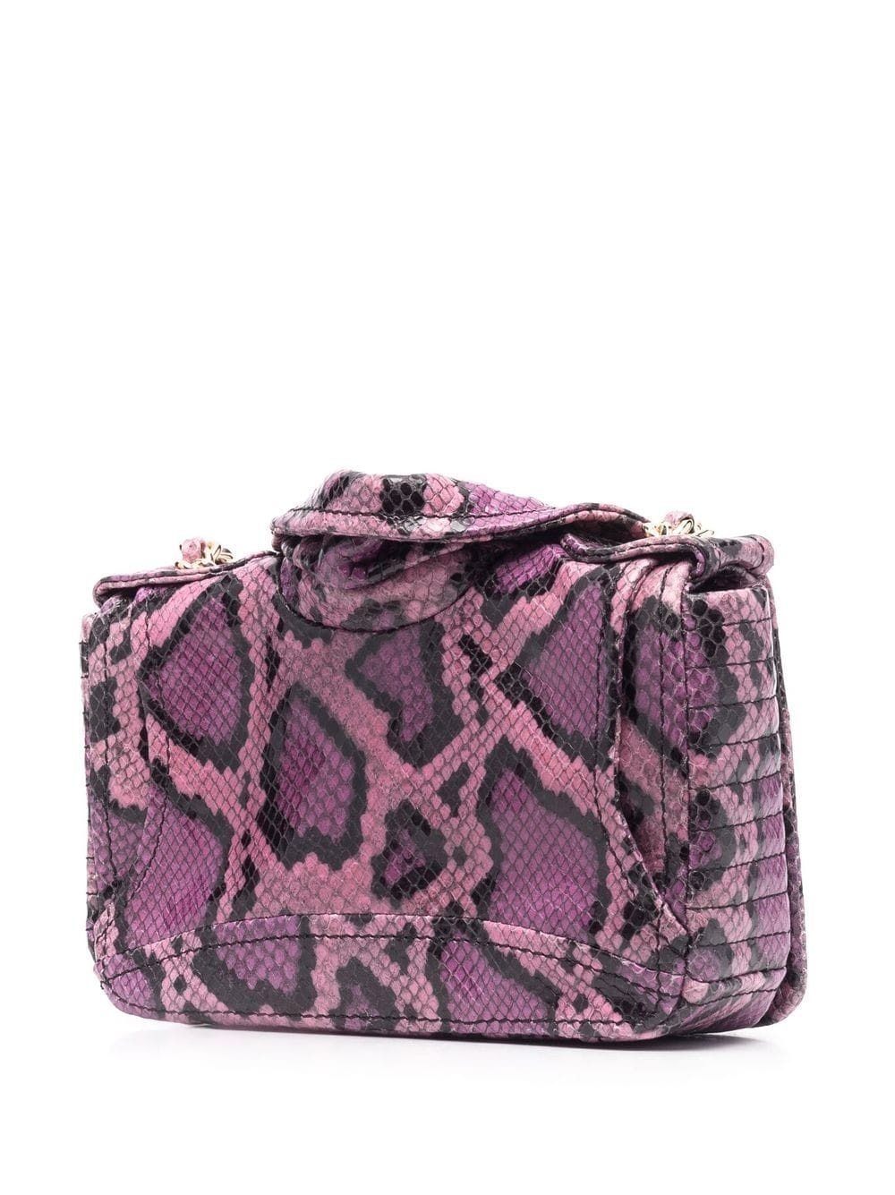 Biker snakeskin-effect crossbody bag - 3