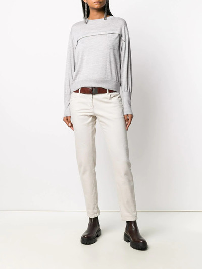 Brunello Cucinelli beaded-trim sweater  outlook