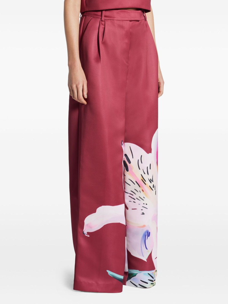 Elisha pleated floral-print trousers 3