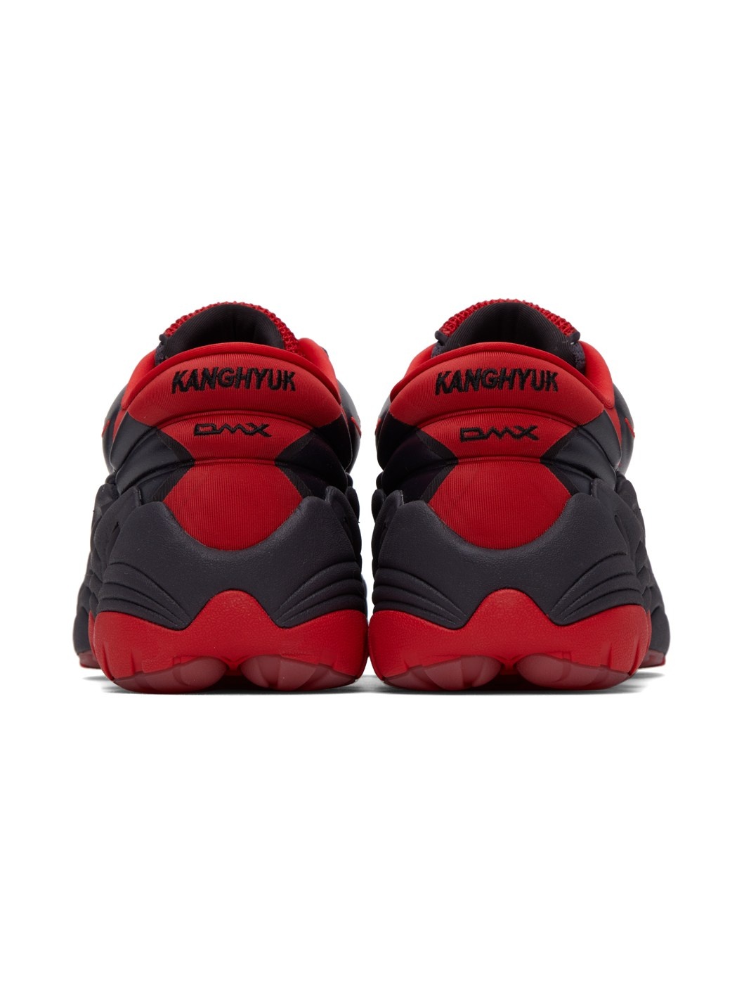 Black & Red Reebok Classics Edition DMX Run 6 Modern Sneakers - 2