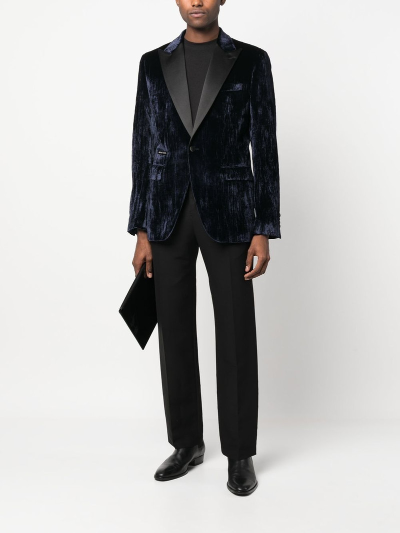 PHILIPP PLEIN single-breasted velvet blazer outlook